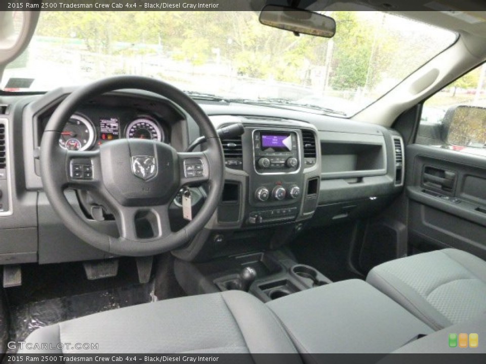 Black/Diesel Gray Interior Photo for the 2015 Ram 2500 Tradesman Crew Cab 4x4 #98352291