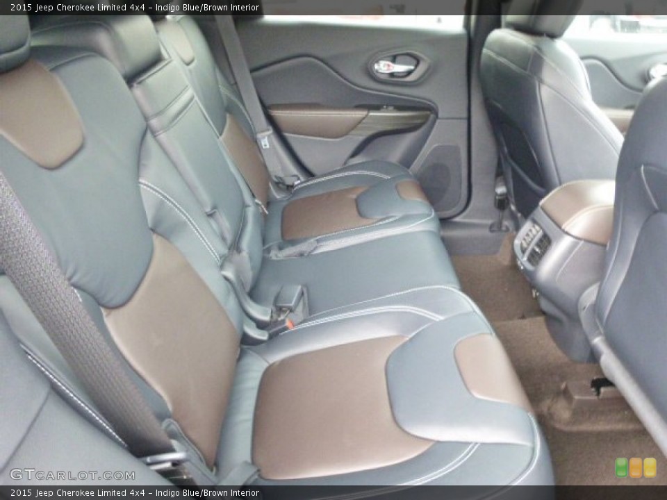 Indigo Blue/Brown Interior Rear Seat for the 2015 Jeep Cherokee Limited 4x4 #98352429