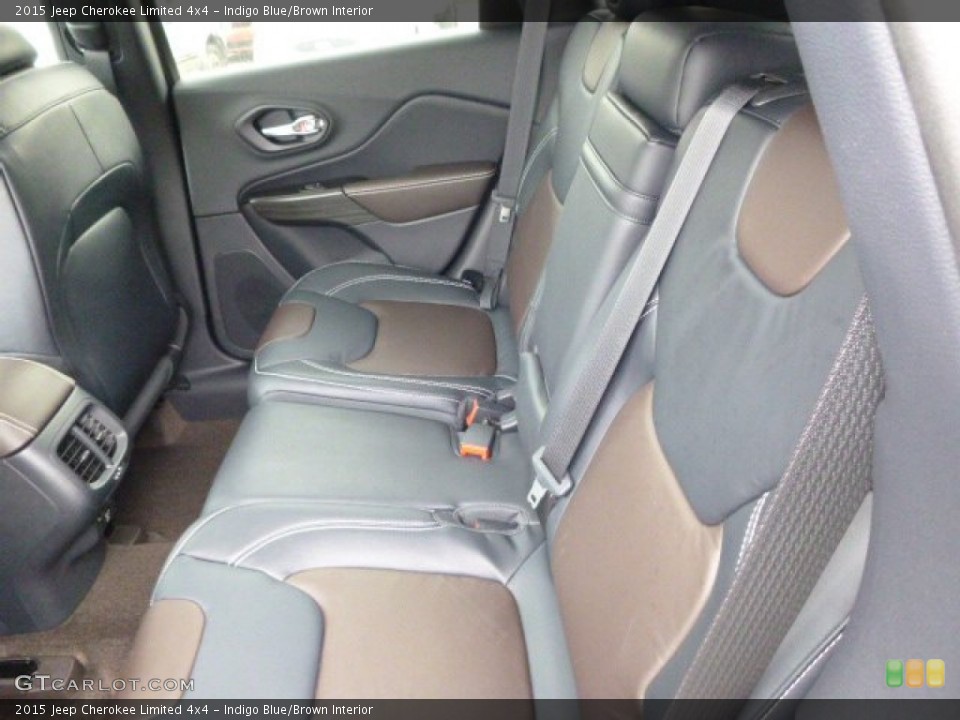 Indigo Blue/Brown Interior Rear Seat for the 2015 Jeep Cherokee Limited 4x4 #98352462