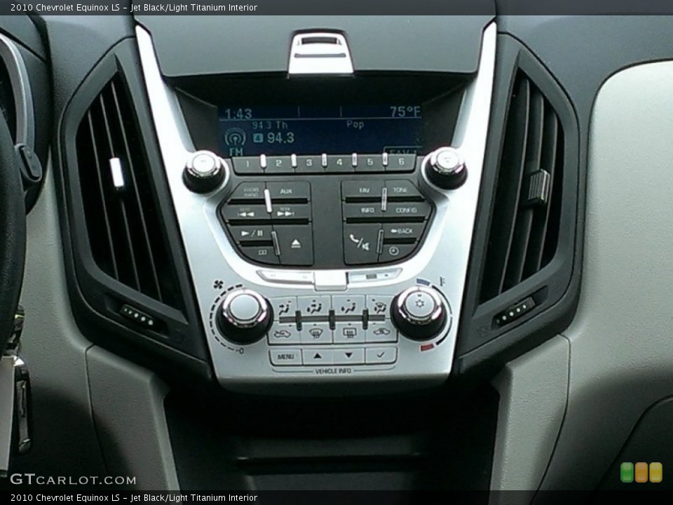 Jet Black/Light Titanium Interior Controls for the 2010 Chevrolet Equinox LS #98355027