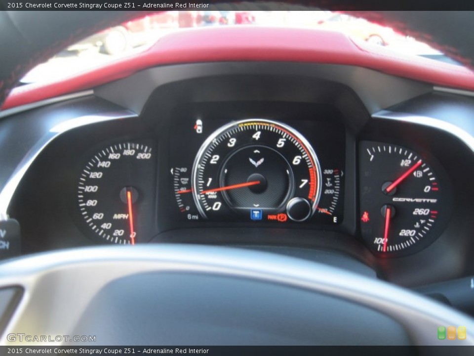 Adrenaline Red Interior Gauges for the 2015 Chevrolet Corvette Stingray Coupe Z51 #98357812