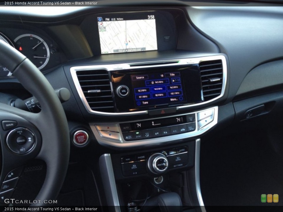 Black Interior Controls for the 2015 Honda Accord Touring V6 Sedan #98358918