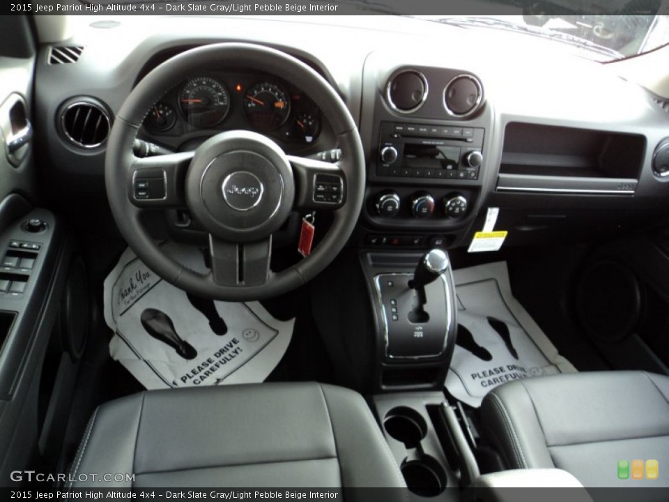 Dark Slate Gray/Light Pebble Beige Interior Dashboard for the 2015 Jeep Patriot High Altitude 4x4 #98361963