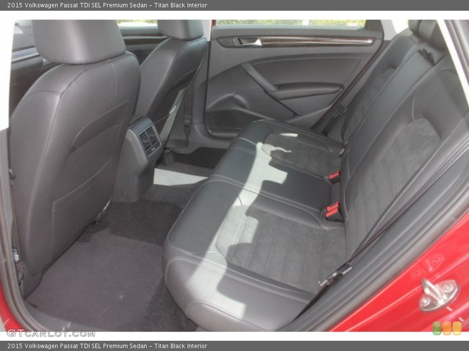 Titan Black Interior Rear Seat for the 2015 Volkswagen Passat TDI SEL Premium Sedan #98362857
