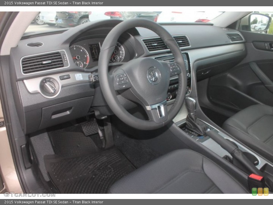 Titan Black Interior Prime Interior for the 2015 Volkswagen Passat TDI SE Sedan #98363265