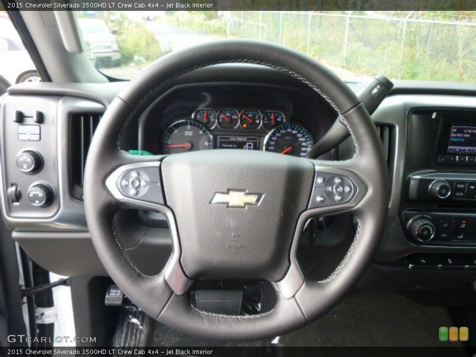 Jet Black Interior Steering Wheel for the 2015 Chevrolet Silverado 3500HD LT Crew Cab 4x4 #98373147