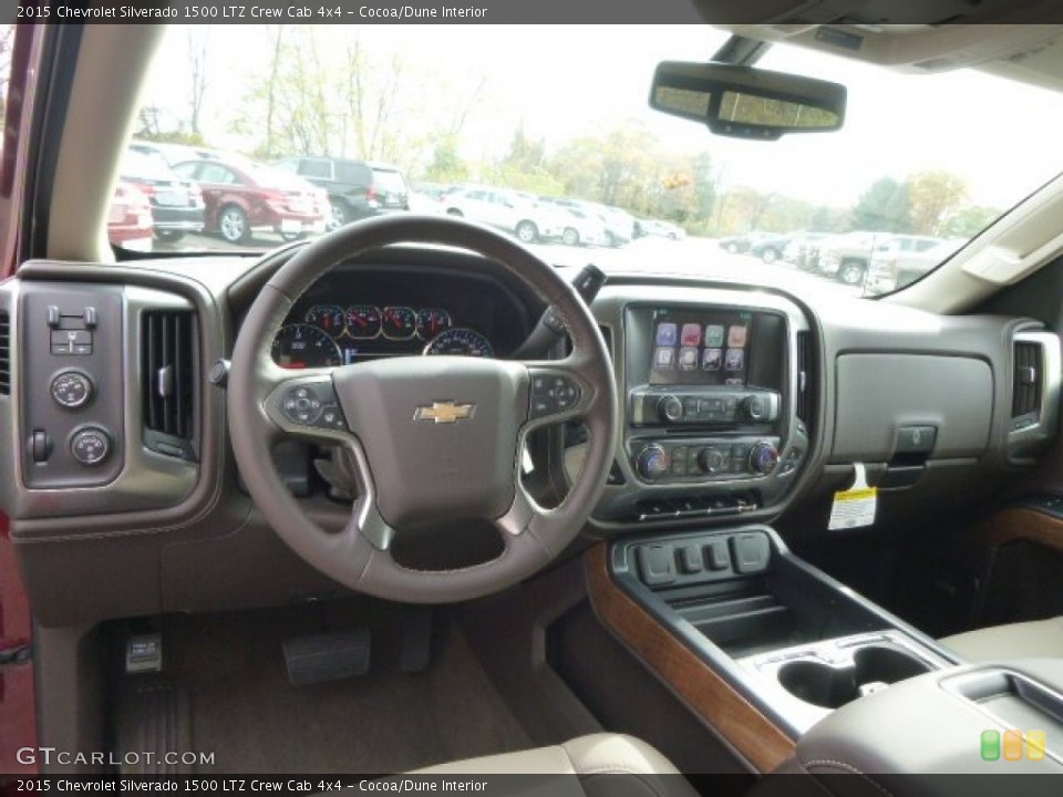 Cocoa/Dune Interior Dashboard for the 2015 Chevrolet Silverado 1500 LTZ Crew Cab 4x4 #98374101