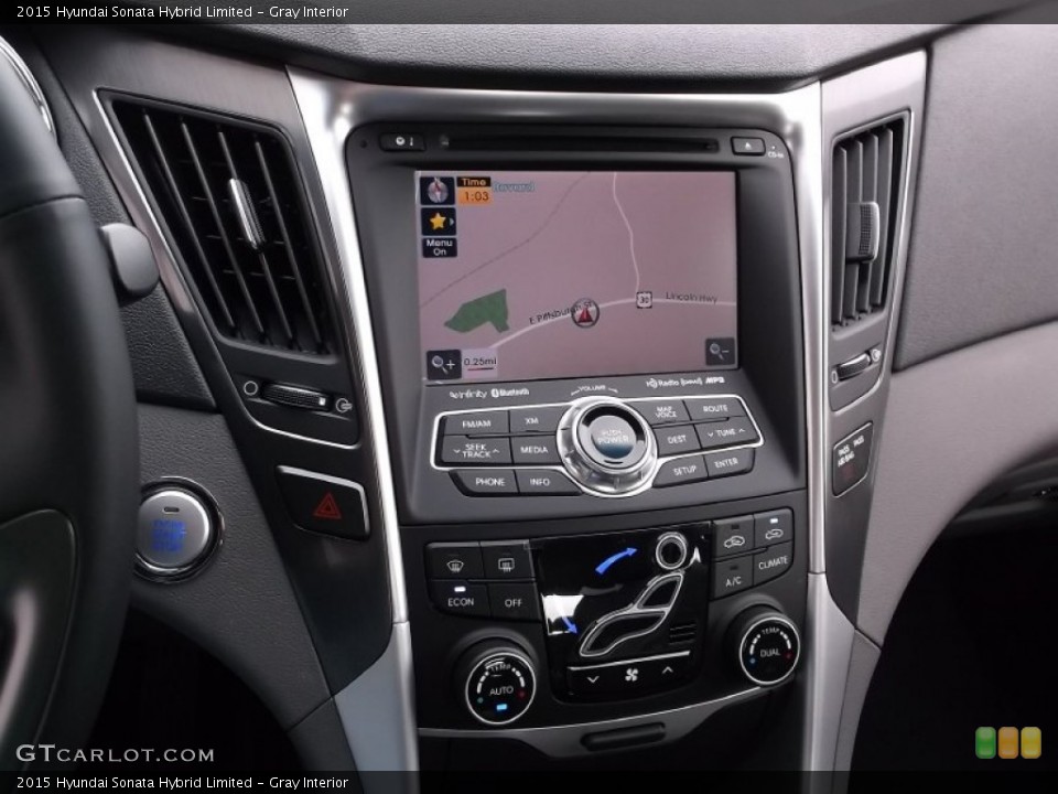 Gray Interior Controls for the 2015 Hyundai Sonata Hybrid Limited #98376774