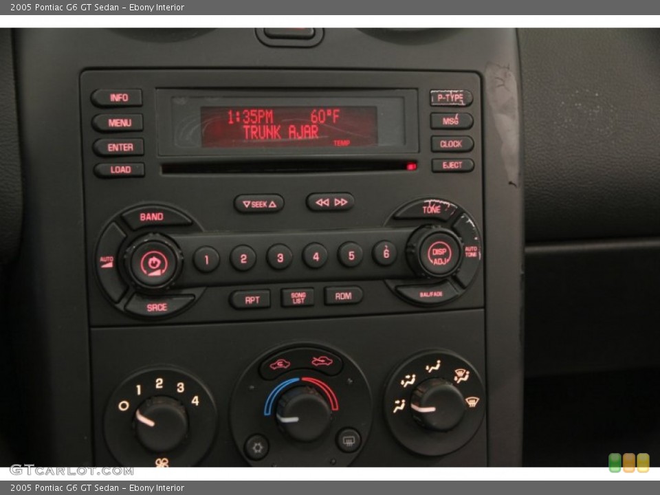 Ebony Interior Controls for the 2005 Pontiac G6 GT Sedan #98377377