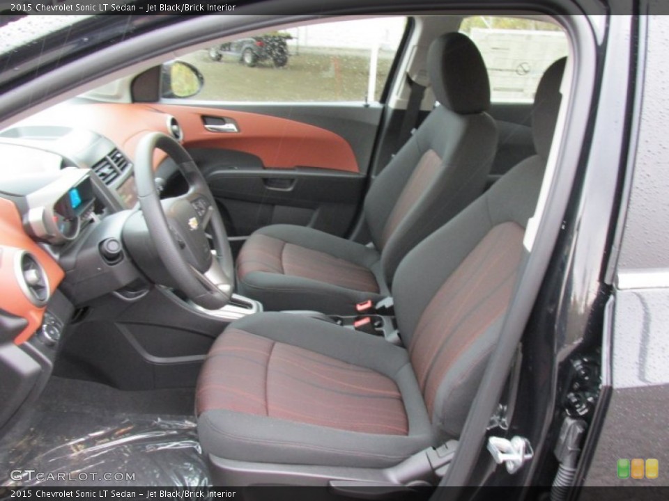 Jet Black/Brick Interior Photo for the 2015 Chevrolet Sonic LT Sedan #98402374