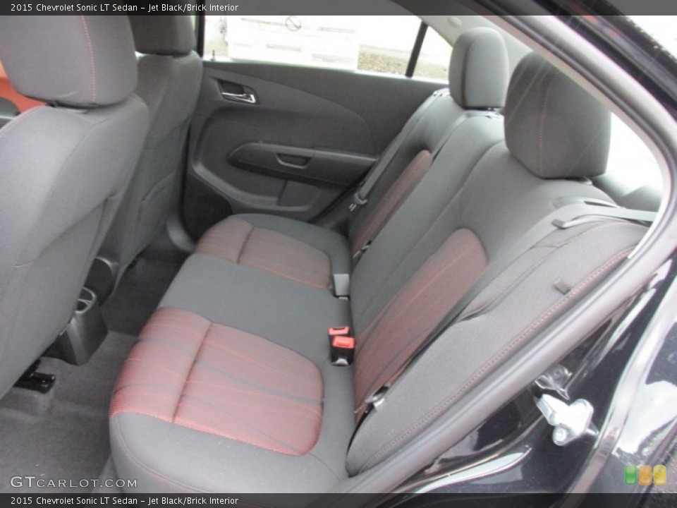 Jet Black/Brick Interior Rear Seat for the 2015 Chevrolet Sonic LT Sedan #98402398
