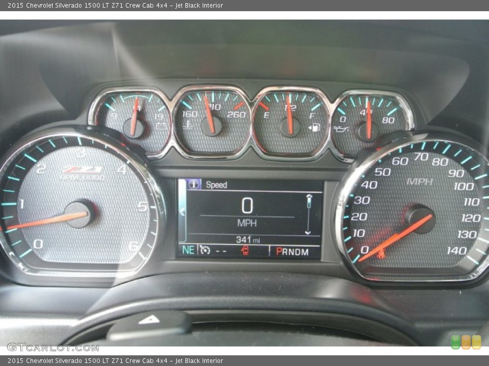 Jet Black Interior Gauges for the 2015 Chevrolet Silverado 1500 LT Z71 Crew Cab 4x4 #98404321