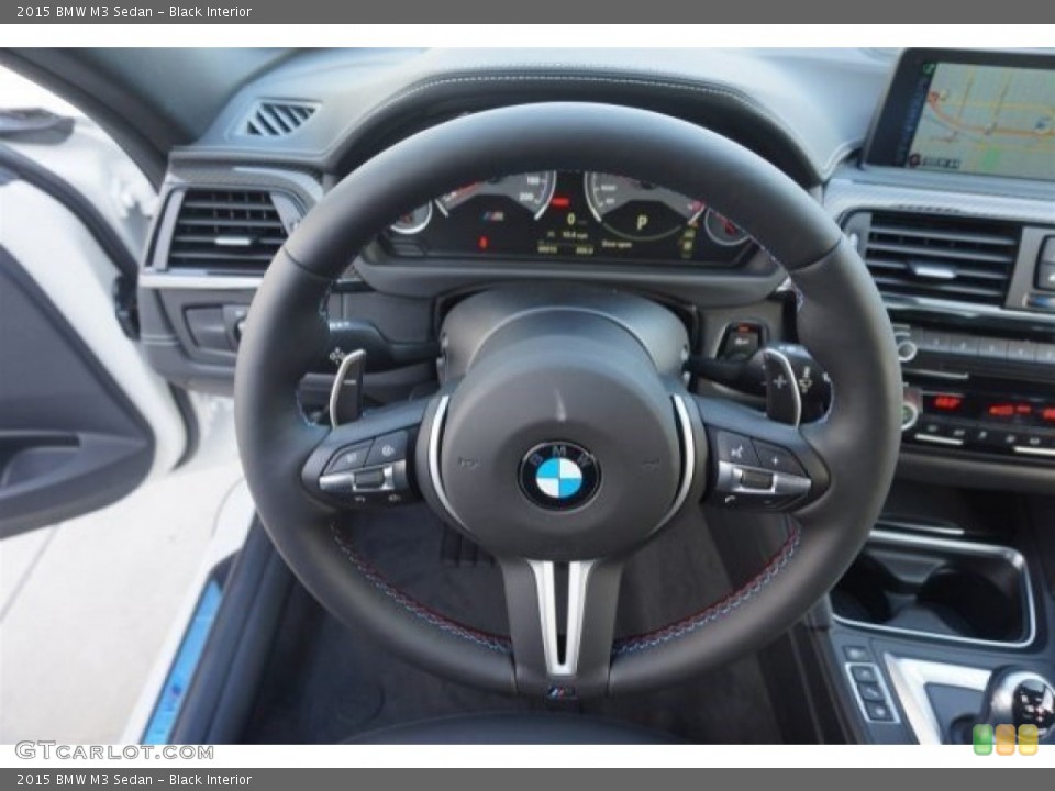 Black Interior Steering Wheel for the 2015 BMW M3 Sedan #98410681