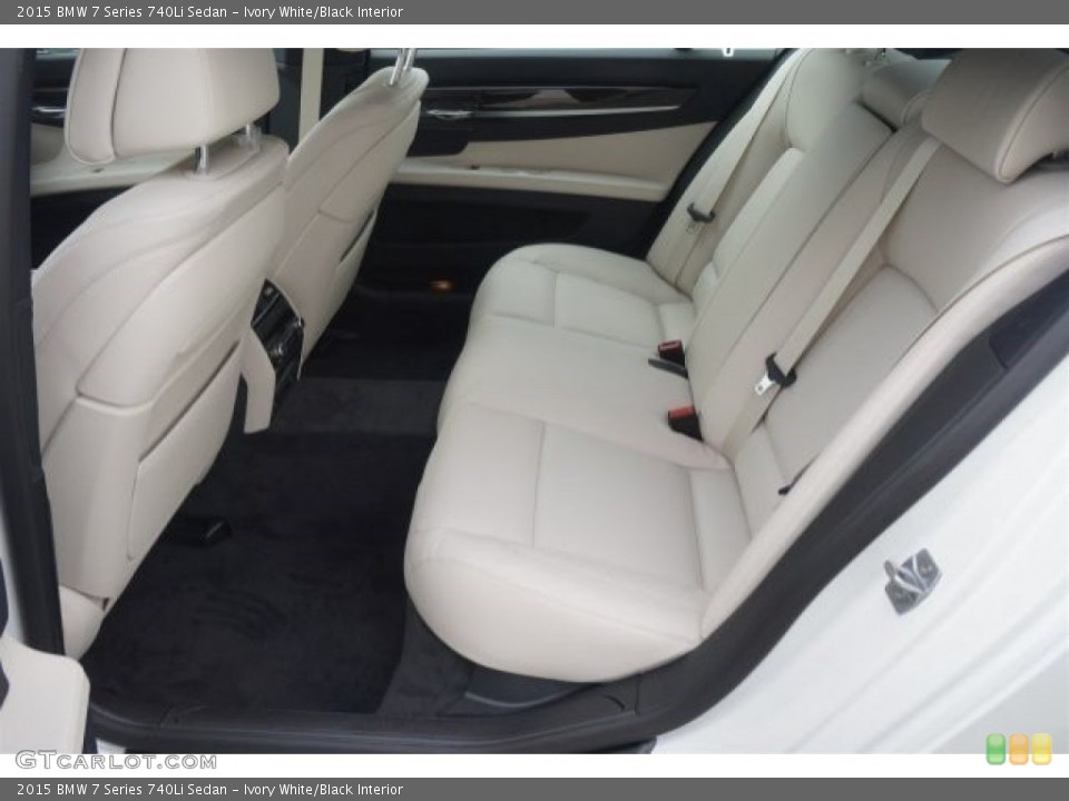 Ivory White/Black Interior Rear Seat for the 2015 BMW 7 Series 740Li Sedan #98411122