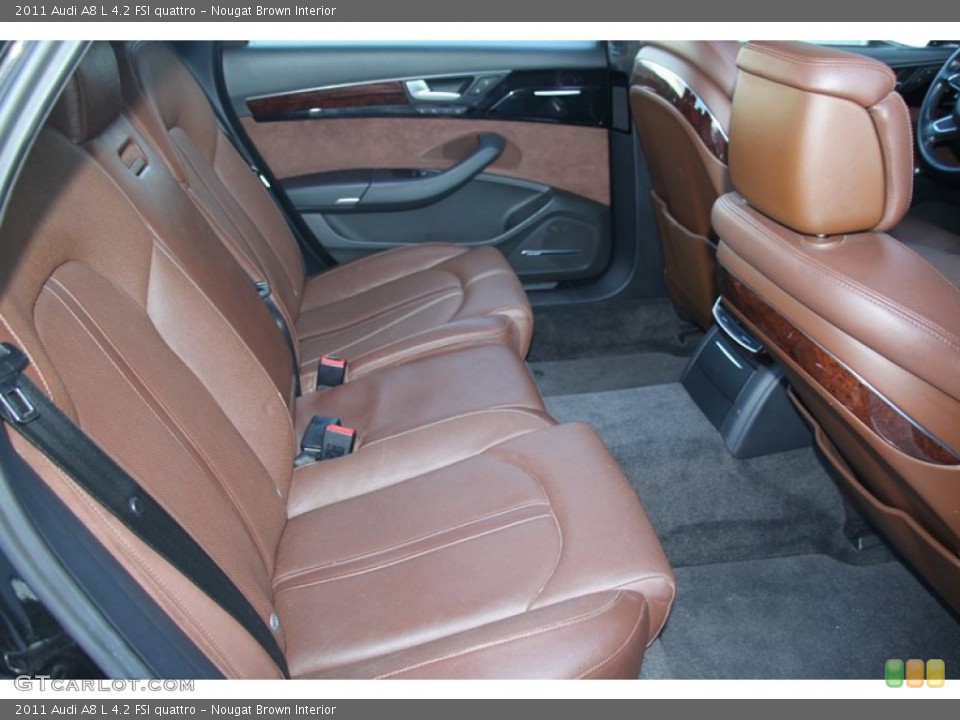 Nougat Brown Interior Rear Seat for the 2011 Audi A8 L 4.2 FSI quattro #98416948