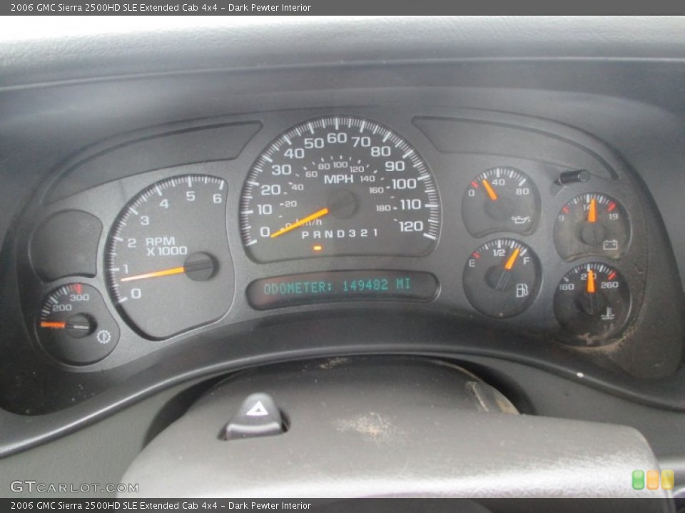 Dark Pewter Interior Gauges for the 2006 GMC Sierra 2500HD SLE Extended Cab 4x4 #98420338