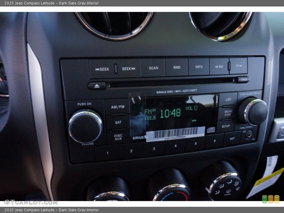 Dark Slate Gray Interior Audio System for the 2015 Jeep Compass Latitude #98421781