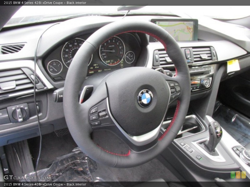 Black Interior Steering Wheel for the 2015 BMW 4 Series 428i xDrive Coupe #98433731