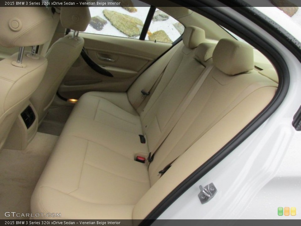 Venetian Beige Interior Rear Seat for the 2015 BMW 3 Series 320i xDrive Sedan #98435801