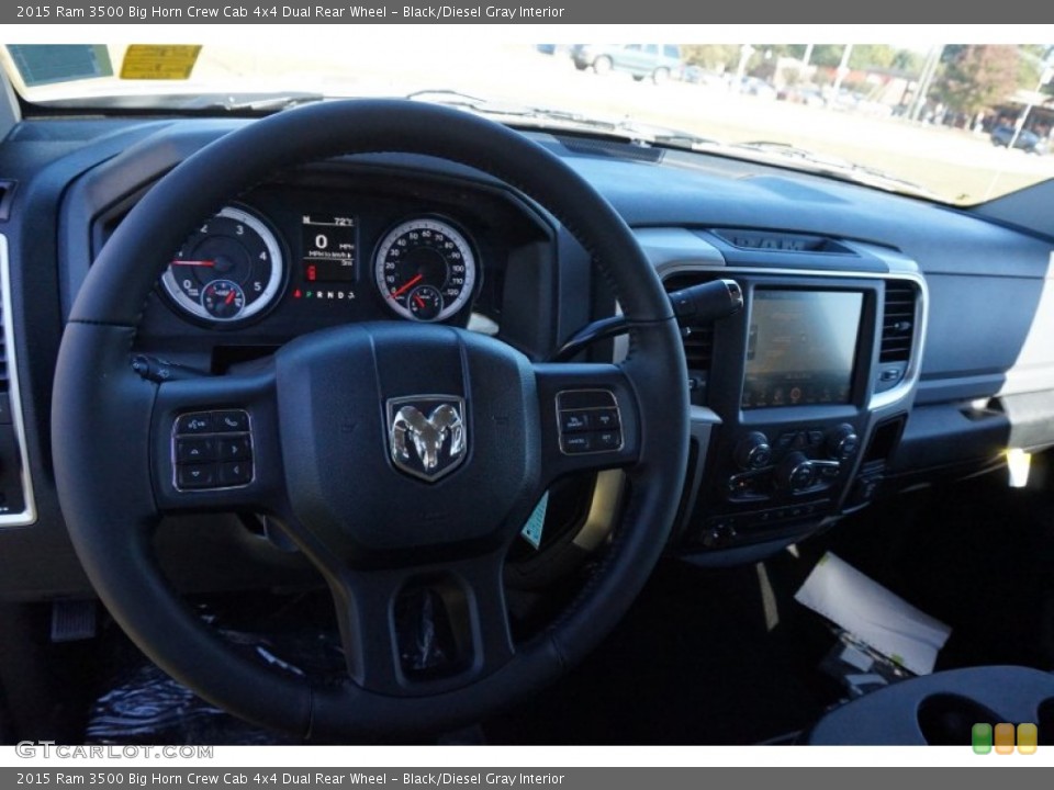 Black/Diesel Gray Interior Dashboard for the 2015 Ram 3500 Big Horn Crew Cab 4x4 Dual Rear Wheel #98436935