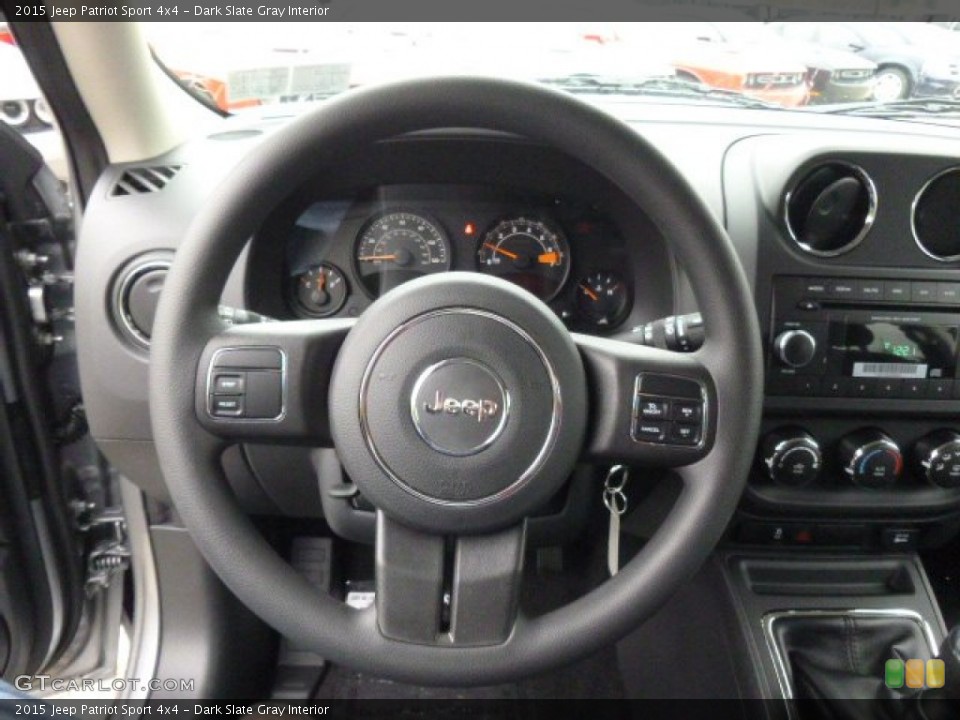 Dark Slate Gray Interior Steering Wheel for the 2015 Jeep Patriot Sport 4x4 #98442397