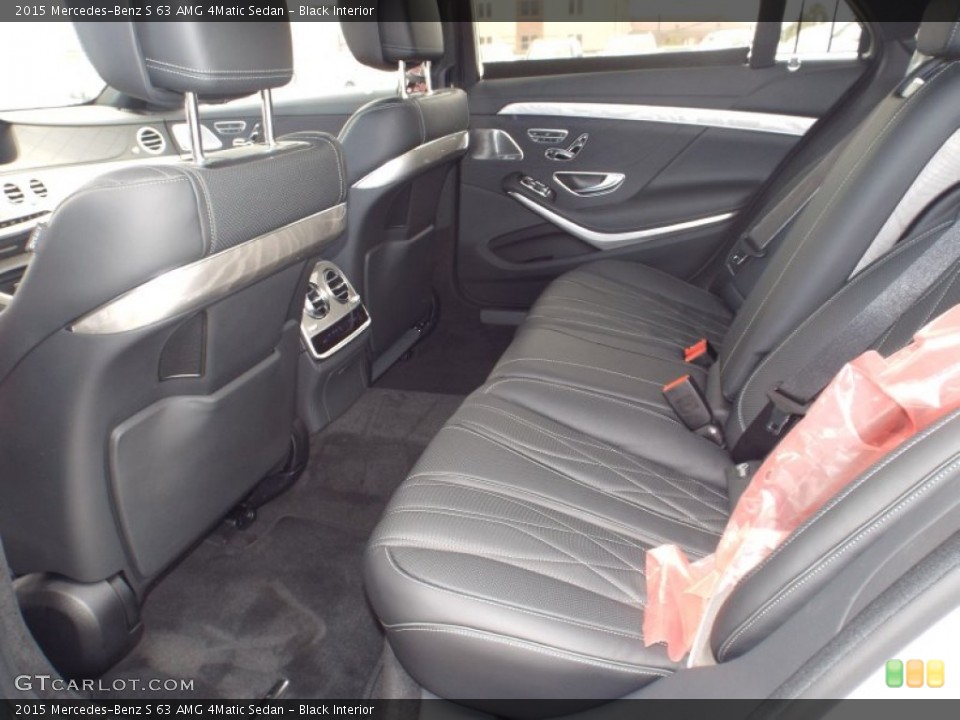 Black Interior Rear Seat for the 2015 Mercedes-Benz S 63 AMG 4Matic Sedan #98447462
