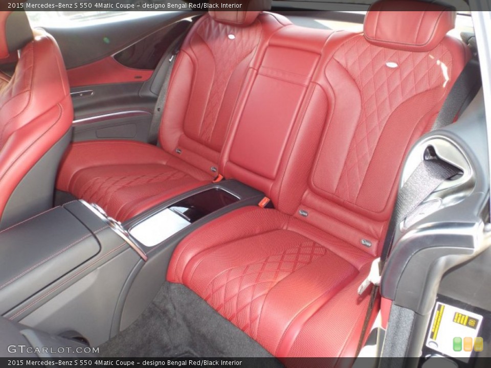 designo Bengal Red/Black Interior Rear Seat for the 2015 Mercedes-Benz S 550 4Matic Coupe #98448230
