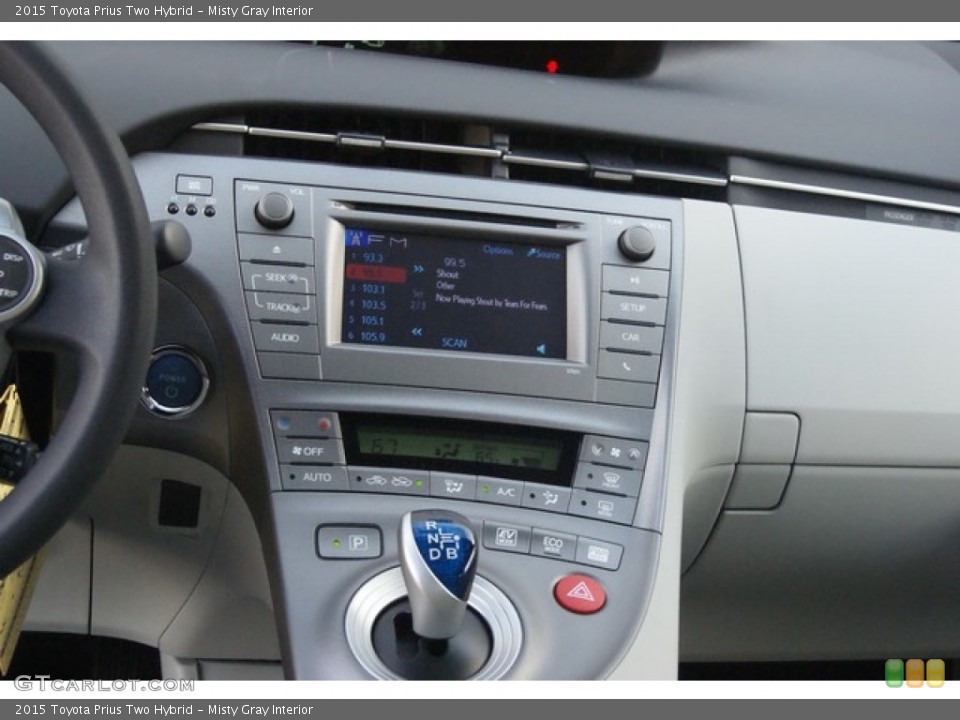 Misty Gray Interior Controls For The 2015 Toyota Prius Two