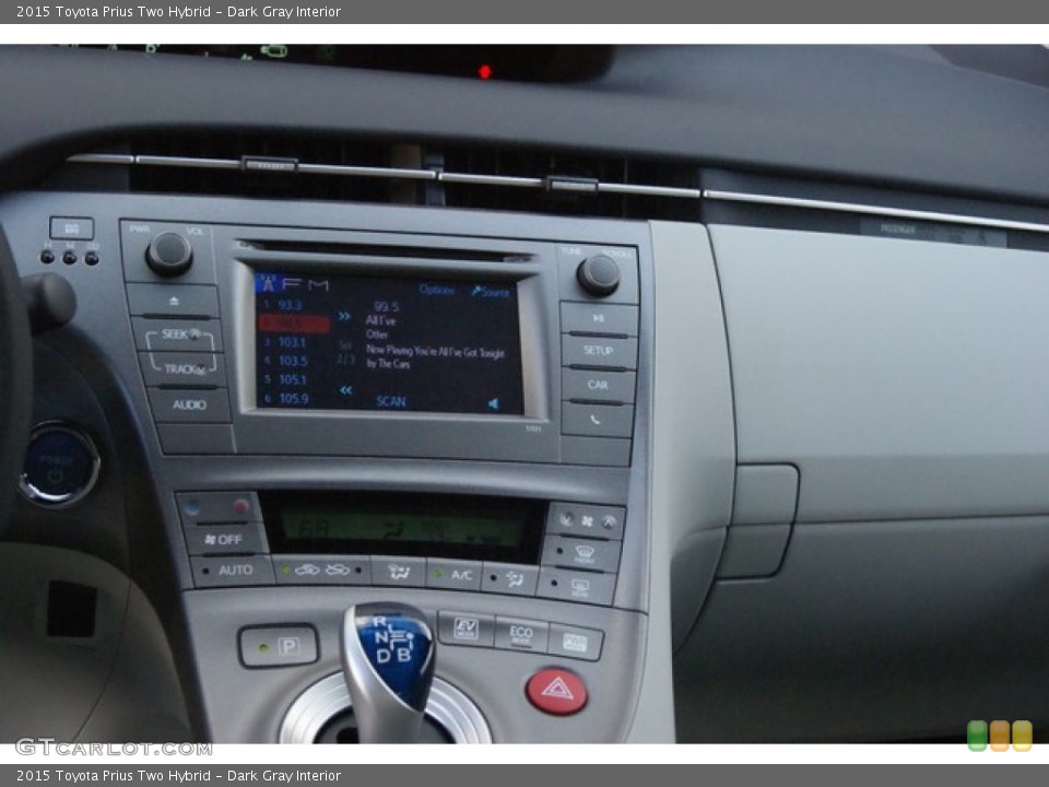 Dark Gray Interior Controls for the 2015 Toyota Prius Two Hybrid #98449130