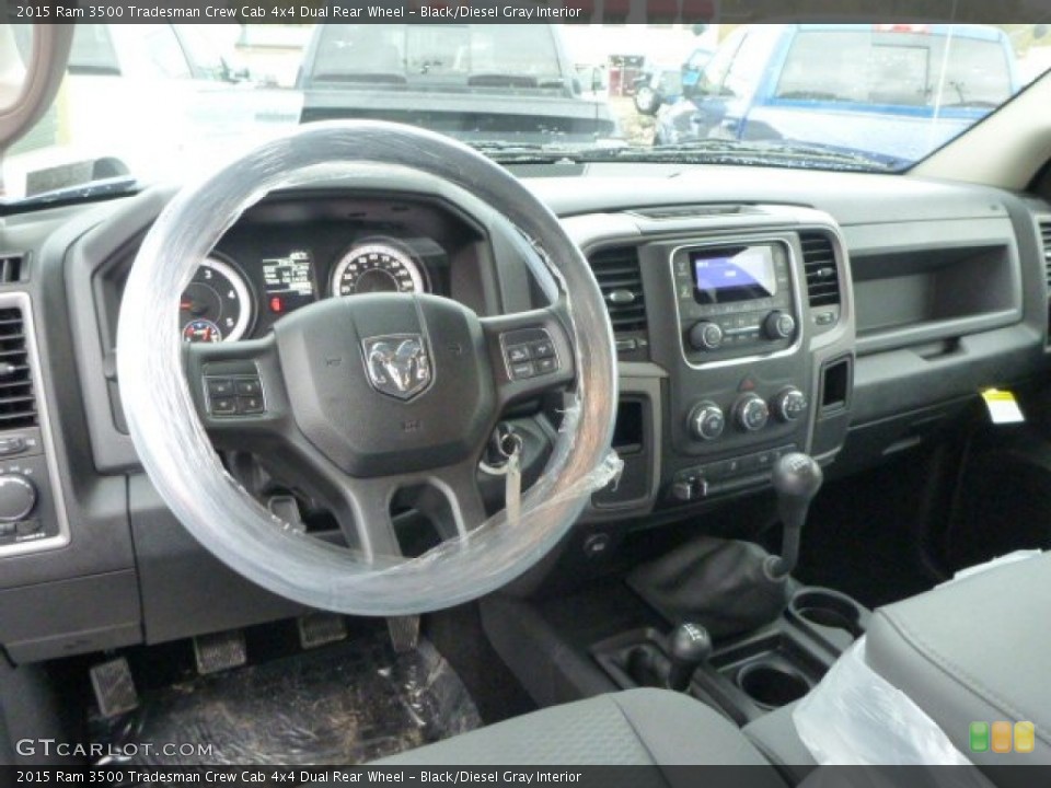 Black/Diesel Gray Interior Dashboard for the 2015 Ram 3500 Tradesman Crew Cab 4x4 Dual Rear Wheel #98450702