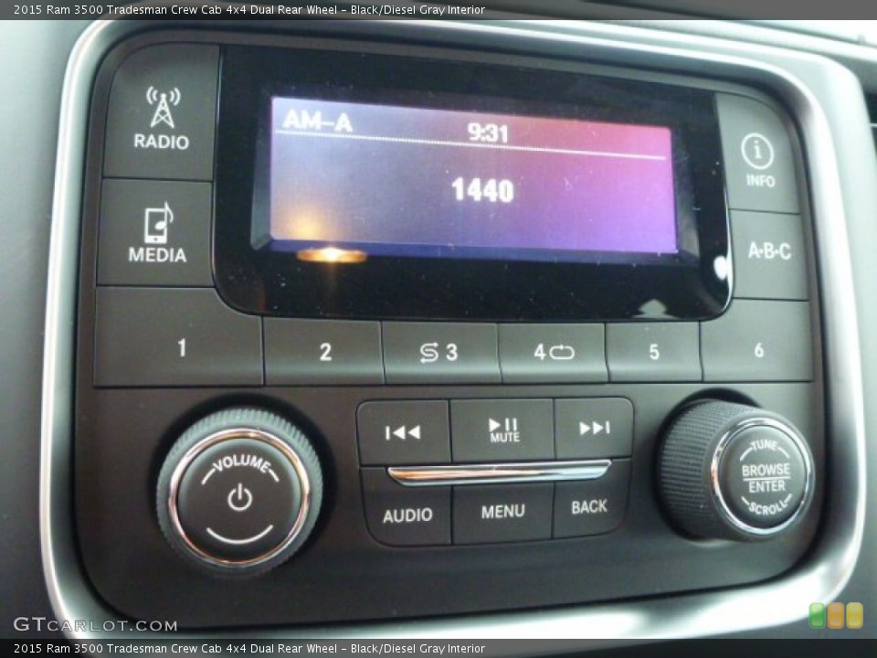 Black/Diesel Gray Interior Audio System for the 2015 Ram 3500 Tradesman Crew Cab 4x4 Dual Rear Wheel #98450799