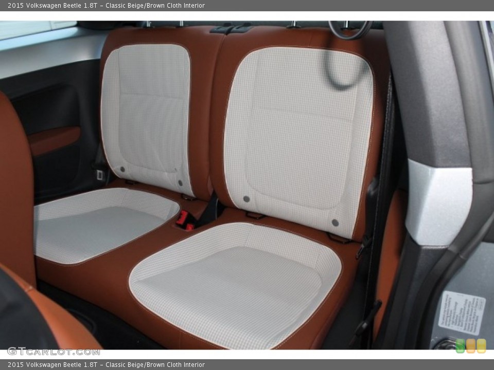 Classic Beige/Brown Cloth Interior Rear Seat for the 2015 Volkswagen Beetle 1.8T #98456093