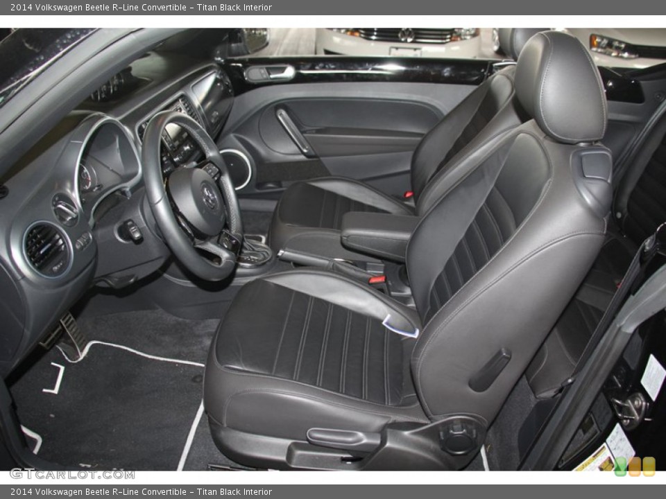 Titan Black Interior Front Seat for the 2014 Volkswagen Beetle R-Line Convertible #98468811