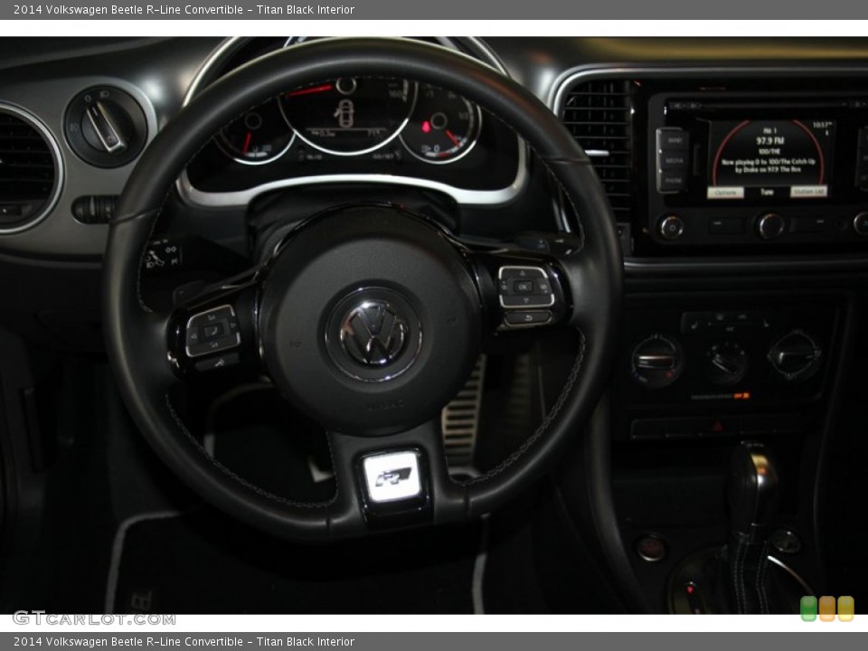 Titan Black Interior Steering Wheel for the 2014 Volkswagen Beetle R-Line Convertible #98468874