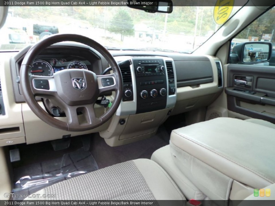 Light Pebble Beige/Bark Brown Interior Photo for the 2011 Dodge Ram 1500 Big Horn Quad Cab 4x4 #98477580