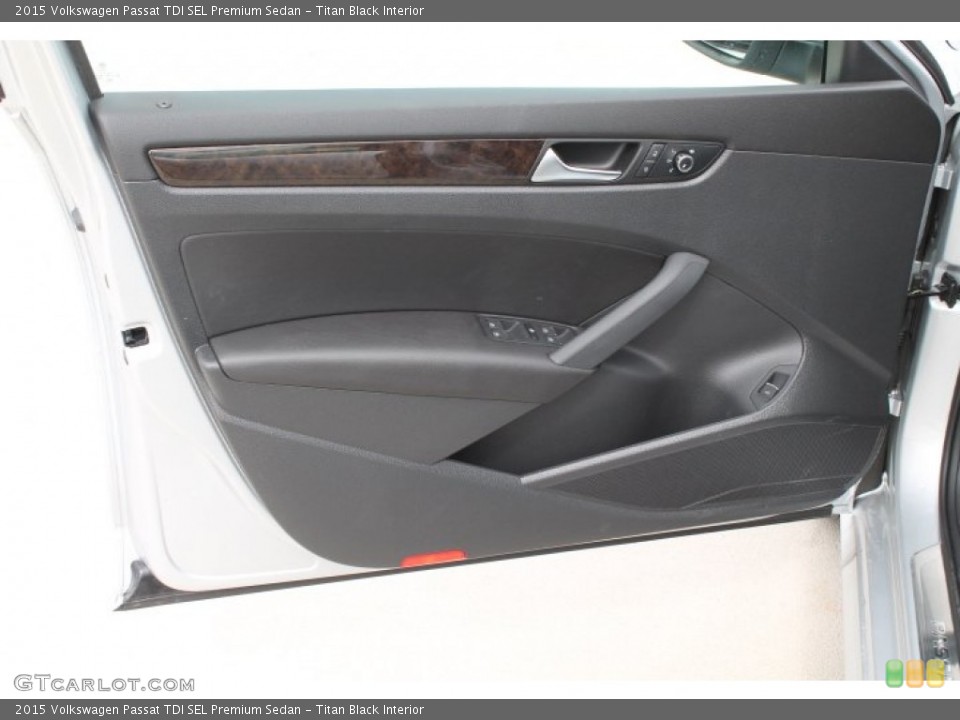 Titan Black Interior Door Panel for the 2015 Volkswagen Passat TDI SEL Premium Sedan #98483208