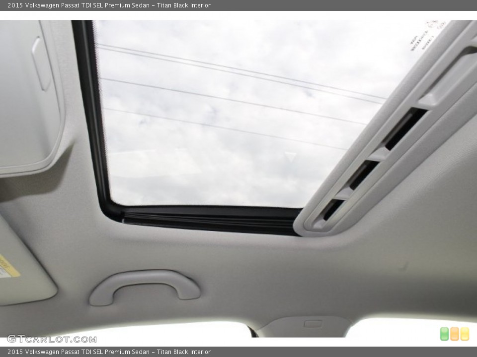 Titan Black Interior Sunroof for the 2015 Volkswagen Passat TDI SEL Premium Sedan #98483349