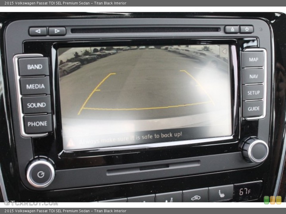 Titan Black Interior Controls for the 2015 Volkswagen Passat TDI SEL Premium Sedan #98483442