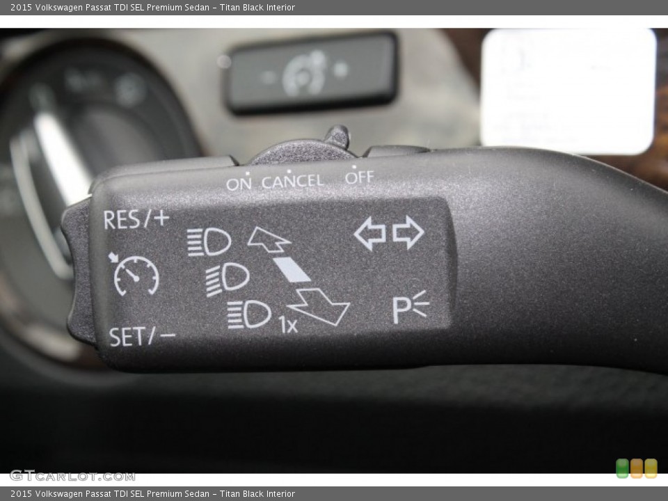Titan Black Interior Controls for the 2015 Volkswagen Passat TDI SEL Premium Sedan #98483571