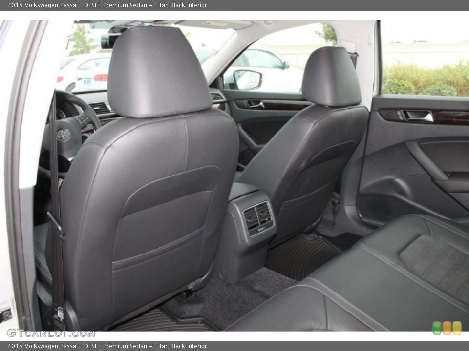 Titan Black Interior Rear Seat for the 2015 Volkswagen Passat TDI SEL Premium Sedan #98483643