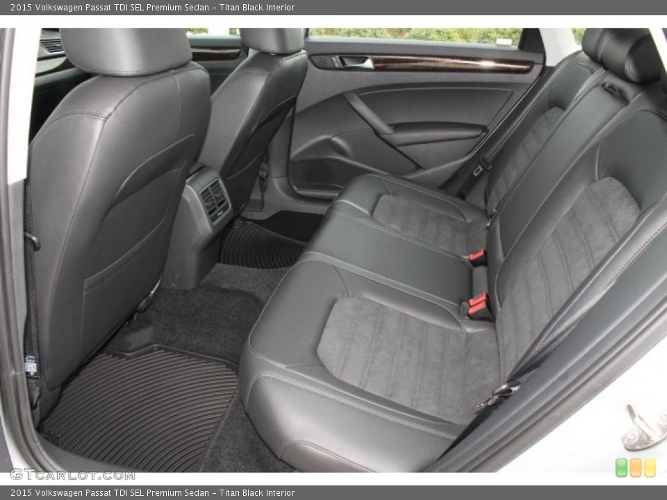 Titan Black Interior Rear Seat for the 2015 Volkswagen Passat TDI SEL Premium Sedan #98483661