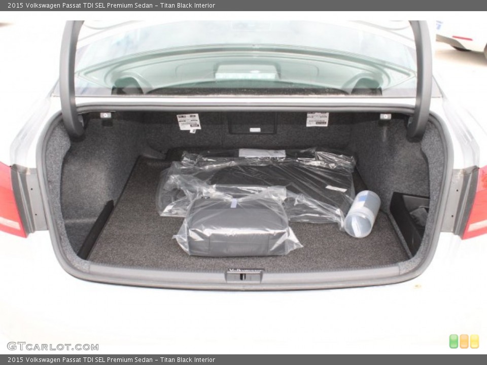 Titan Black Interior Trunk for the 2015 Volkswagen Passat TDI SEL Premium Sedan #98483685