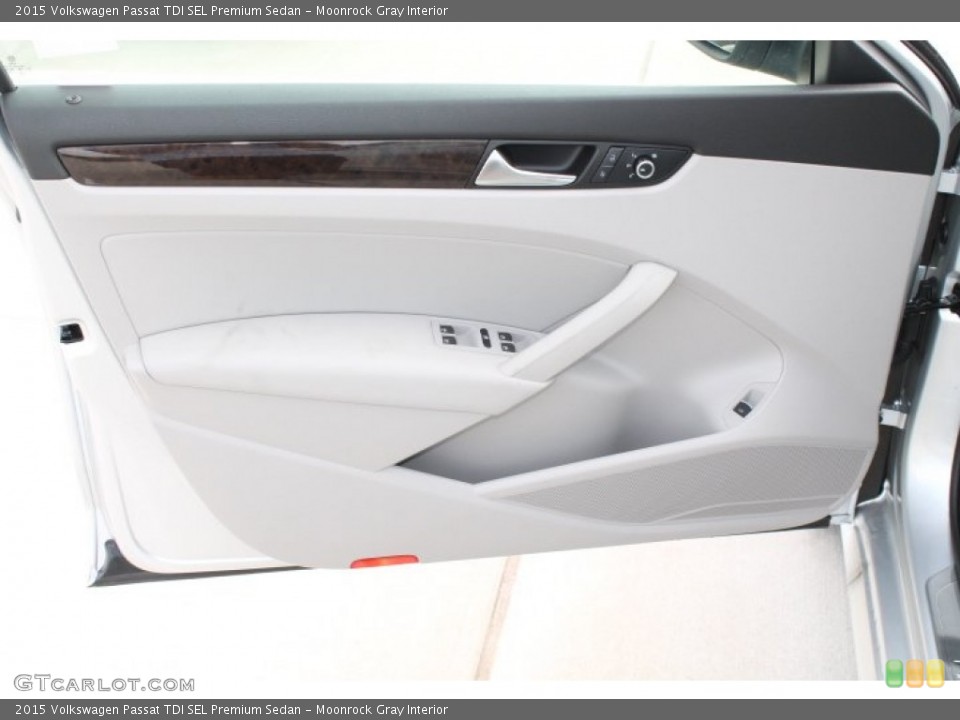 Moonrock Gray Interior Door Panel for the 2015 Volkswagen Passat TDI SEL Premium Sedan #98484849
