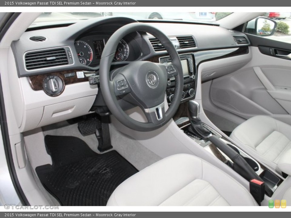 Moonrock Gray Interior Prime Interior for the 2015 Volkswagen Passat TDI SEL Premium Sedan #98484873