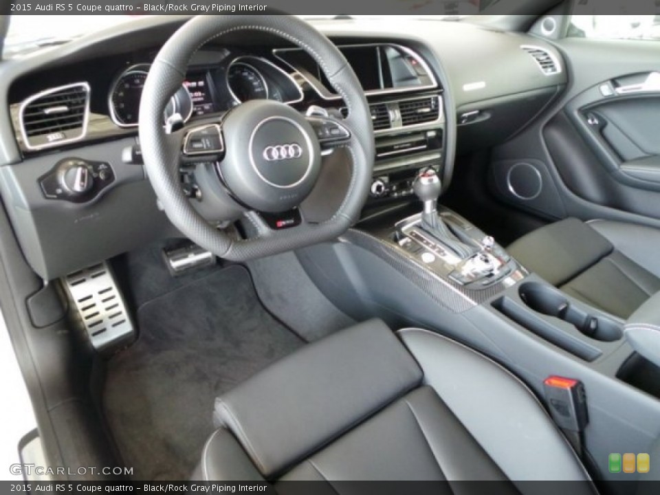 Black/Rock Gray Piping Interior Prime Interior for the 2015 Audi RS 5 Coupe quattro #98485122