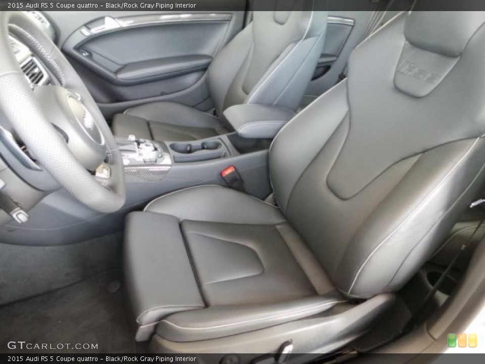 Black/Rock Gray Piping Interior Front Seat for the 2015 Audi RS 5 Coupe quattro #98485146