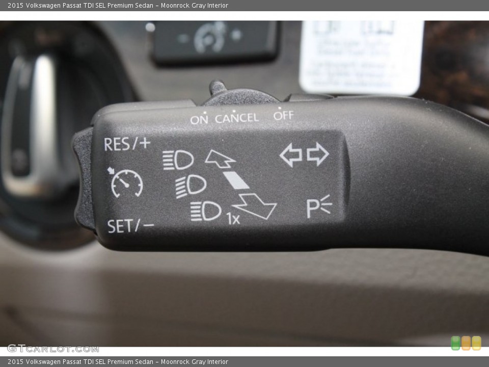 Moonrock Gray Interior Controls for the 2015 Volkswagen Passat TDI SEL Premium Sedan #98485206