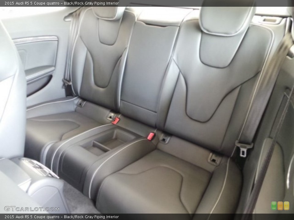 Black/Rock Gray Piping Interior Rear Seat for the 2015 Audi RS 5 Coupe quattro #98485449