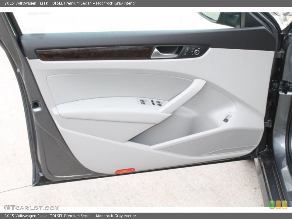 Moonrock Gray Interior Door Panel for the 2015 Volkswagen Passat TDI SEL Premium Sedan #98487189