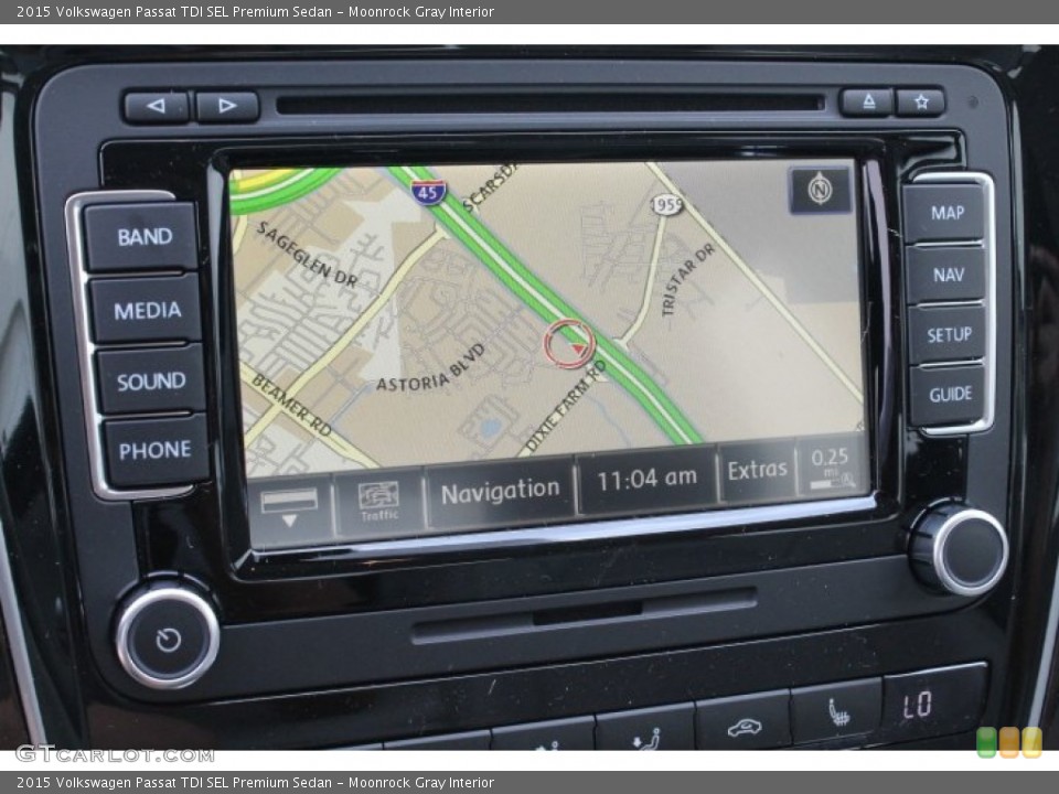 Moonrock Gray Interior Navigation for the 2015 Volkswagen Passat TDI SEL Premium Sedan #98487368
